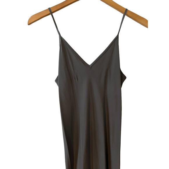 Custom Gatsby Roaring 20s Flapper Dress Silky Gray Fringe & Feather Trim - Picture 4 of 12